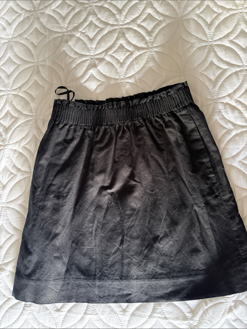J Crew Black Elastic-Waist Women's Skirt